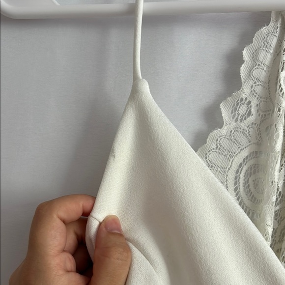 Windsor White High-Low Spaghetti Strap Dress - Picture 8 of 9